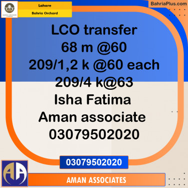 Residential Plot for Sale in Bahria Orchard, Lahore - (BP-236149)