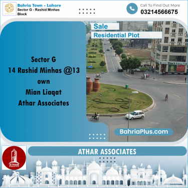 10 Marla Residential Plot for Sale in Sector G - Rashid Minhas Block -  Bahria Town, Lahore - (BP-236209)