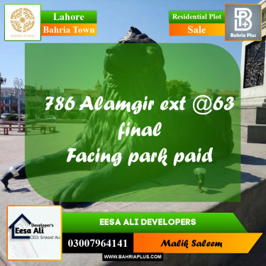 Residential Plot for Sale in Bahria Town, Lahore - (BP-236319)