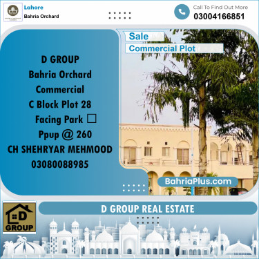 Commercial Plot for Sale in Bahria Orchard, Lahore - (BP-236334)