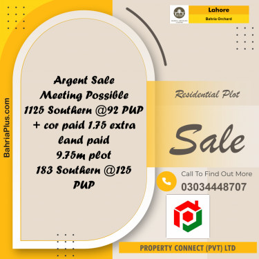 Residential Plot for Sale in Bahria Orchard, Lahore - (BP-236339)