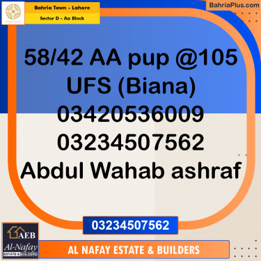 5 Marla Residential Plot for Sale in Sector D - AA Block -  Bahria Town, Lahore - (BP-236366)