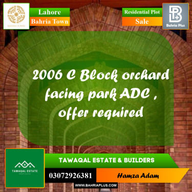 Residential Plot for Sale in Bahria Town, Lahore - (BP-236498)