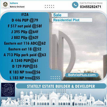 Residential Plot for Sale in Bahria Orchard, Lahore - (BP-236562)