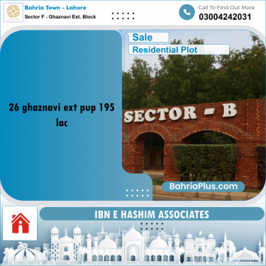 1 Kanal Residential Plot for Sale in Sector F - Ghaznavi Ext. Block -  Bahria Town, Lahore - (BP-236693)