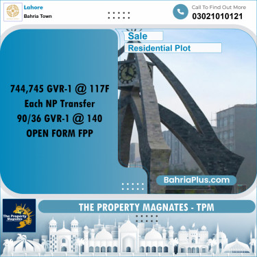 Residential Plot for Sale in Bahria Town, Lahore - (BP-236705)