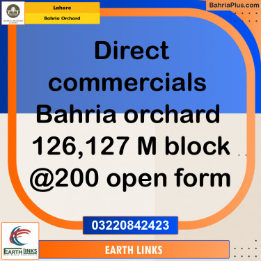 Commercial Plot for Sale in Bahria Orchard, Lahore - (BP-236753)