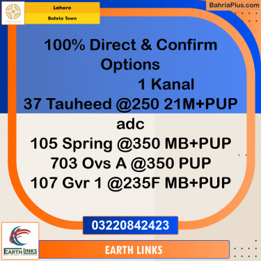 Residential Plot for Sale in Bahria Town, Lahore - (BP-236832)