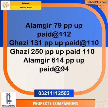 Residential Plot for Sale in Bahria Town, Lahore - (BP-236856)