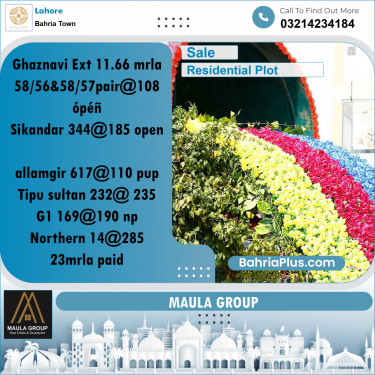 Residential Plot for Sale in Bahria Town, Lahore - (BP-236876)