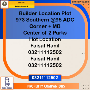 Residential Plot for Sale in Bahria Orchard, Lahore - (BP-236887)