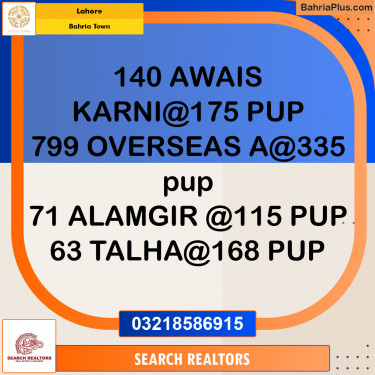 Residential Plot for Sale in Bahria Town, Lahore - (BP-236914)