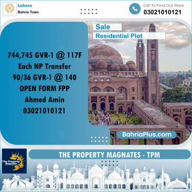 Residential Plot for Sale in Bahria Town, Lahore - (BP-237007)