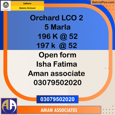 Residential Plot for Sale in Bahria Orchard, Lahore - (BP-237032)