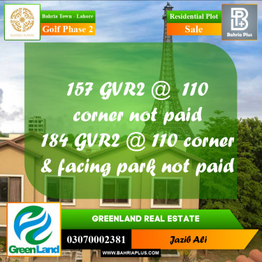10 Marla Residential Plot for Sale in Golf Phase 2 -  Bahria Town, Lahore - (BP-237042)