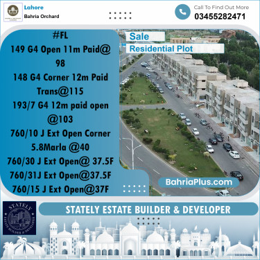 Residential Plot for Sale in Bahria Orchard, Lahore - (BP-237110)