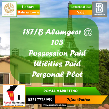 Residential Plot for Sale in Bahria Town, Lahore - (BP-237171)