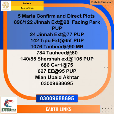 Residential Plot for Sale in Bahria Town, Lahore - (BP-237194)