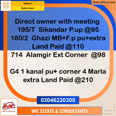 Residential Plot for Sale in Bahria Town, Lahore - (BP-237196)