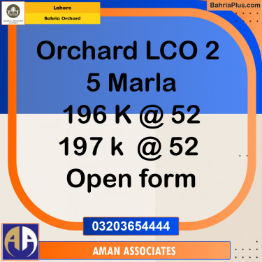 Residential Plot for Sale in Bahria Orchard, Lahore - (BP-237370)