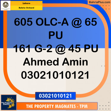 Residential Plot for Sale in Bahria Orchard, Lahore - (BP-237380)