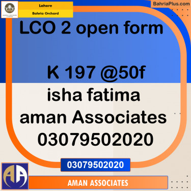 Residential Plot for Sale in Bahria Orchard, Lahore - (BP-237387)