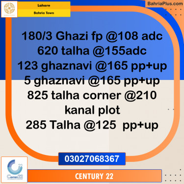 Residential Plot for Sale in Bahria Town, Lahore - (BP-237486)