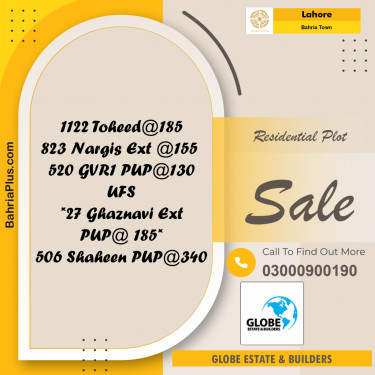 Residential Plot for Sale in Bahria Town, Lahore - (BP-237555)