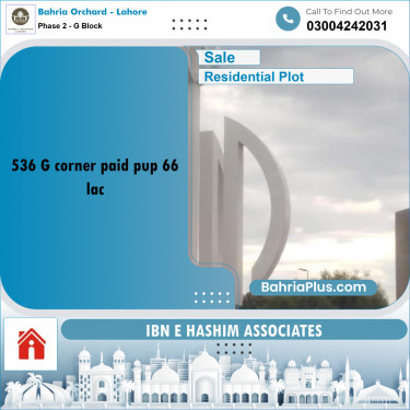 6.5 Marla Residential Plot for Sale in Phase 2 - G Block -  Bahria Orchard, Lahore - (BP-237642)
