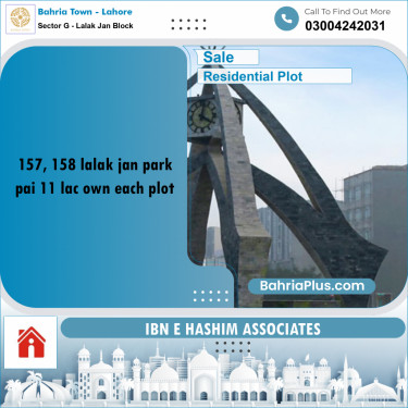 5 Marla Residential Plot for Sale in Sector G - Lalak Jan Block -  Bahria Town, Lahore - (BP-237648)