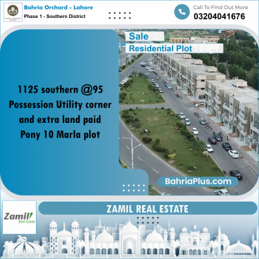 10 Marla Residential Plot for Sale in Phase 1 - Southern District -  Bahria Orchard, Lahore - (BP-237827)