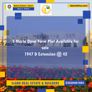 Residential Plot for Sale in Phase 2 - D Block -  Bahria Orchard, Lahore - (BP-237921)