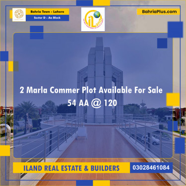 5 Marla Residential Plot for Sale in Sector D - AA Block -  Bahria Town, Lahore - (BP-237923)