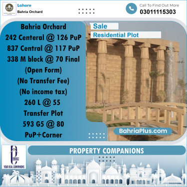 Residential Plot for Sale in Bahria Orchard, Lahore - (BP-237985)