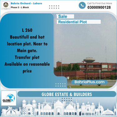 5 Marla Residential Plot for Sale in Phase 2 - L Block -  Bahria Orchard, Lahore - (BP-238060)