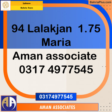 Residential Plot for Sale in Bahria Town, Lahore - (BP-238106)