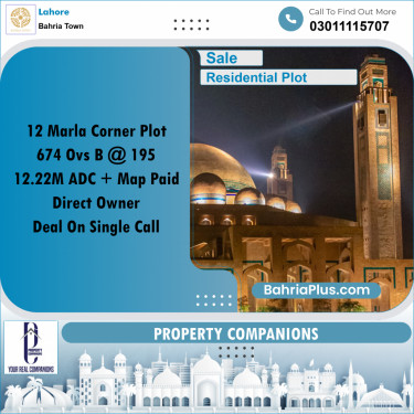 Residential Plot for Sale in Bahria Town, Lahore - (BP-238161)