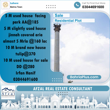 Residential Plot for Sale in Bahria Town, Lahore - (BP-238263)