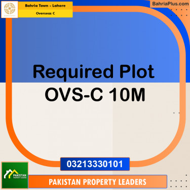 10 Marla Residential Plot for Sale in Overseas C -  Bahria Town, Lahore - (BP-238290)