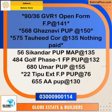 Residential Plot for Sale in Bahria Town, Lahore - (BP-238294)