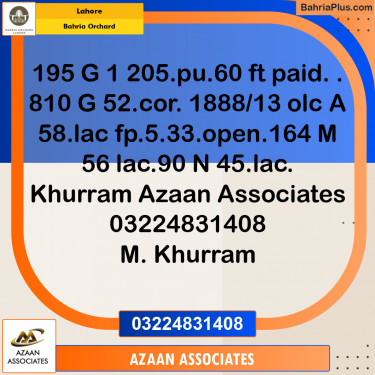 Residential Plot for Sale in Bahria Orchard, Lahore - (BP-238385)