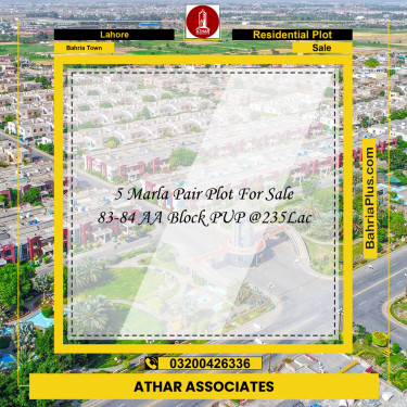 Residential Plot for Sale in Bahria Town, Lahore - (BP-238463)