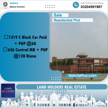 Residential Plot for Sale in Bahria Orchard, Lahore - (BP-238488)