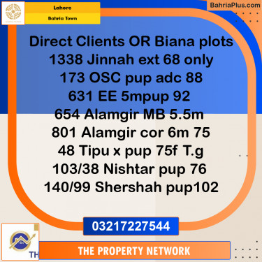 5 Marla Residential Plot for Sale in Bahria Town, Lahore - (BP-238553)