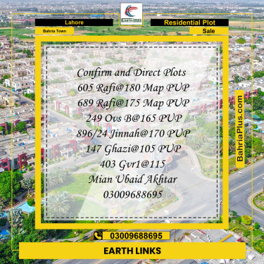 Residential Plot for Sale in Bahria Town, Lahore - (BP-238699)