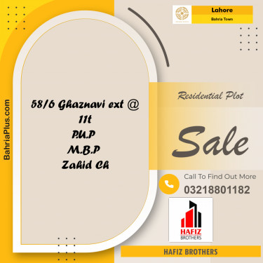 10 Marla Residential Plot for Sale in Bahria Town, Lahore - (BP-238726)