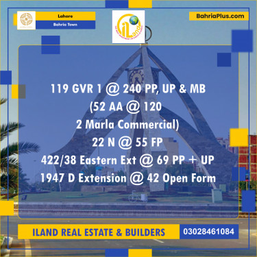 Residential Plot for Sale in Bahria Town, Lahore - (BP-238732)