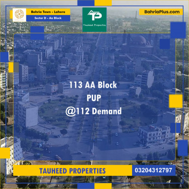 5 Marla Residential Plot for Sale in Sector D - AA Block -  Bahria Town, Lahore - (BP-238776)