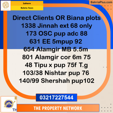 5 Marla Residential Plot for Sale in Bahria Town, Lahore - (BP-238803)