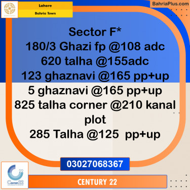 Residential Plot for Sale in Bahria Town, Lahore - (BP-238819)